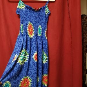 COCOWALK- 100% RAYON MINI SUNDRESS/OS-S-M/EGPLC
